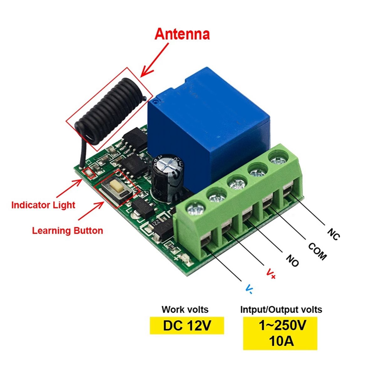 433Mhz Receiver Module - A72Z 433MHz Wireless Remote Control Switch